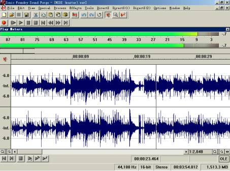 Sound Forge 5.0的操作界面